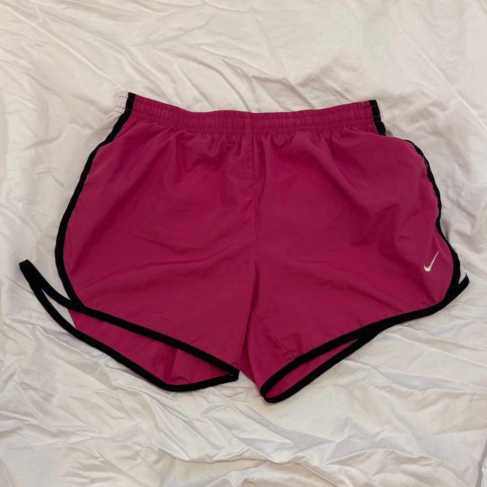 Nike Girl’s Pink Athletic Shorts with Black Trim
